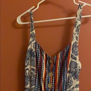 Mixed printed maxi dress